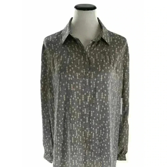 Equipment Femme Bouvier Button Down Long Sleeves Women's Shirt Size Large - Picture 3 of 8